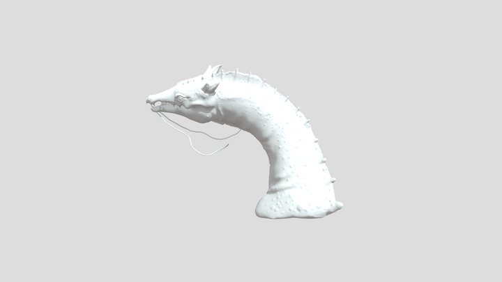Aquatic Dragon Sketch 3D Model