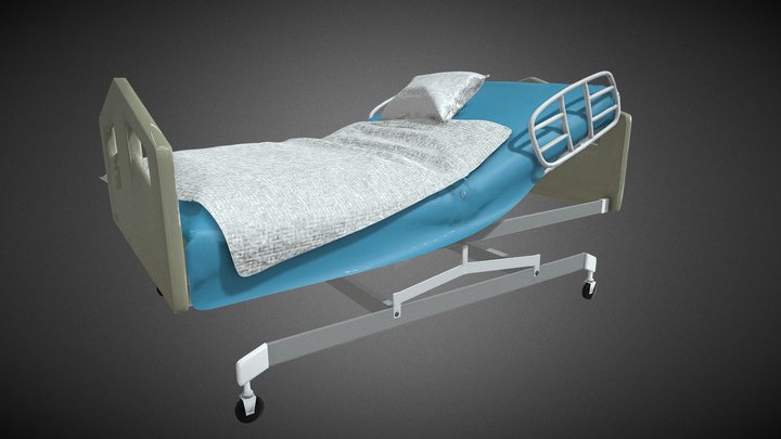 Hospital Bed 3D Model