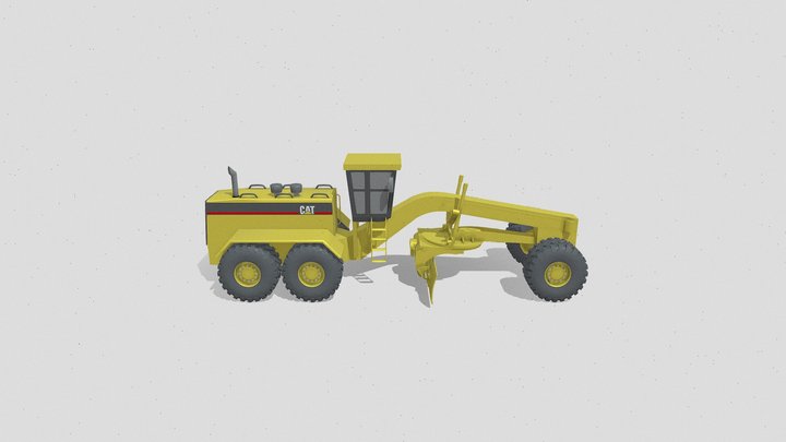 Motor Grader 3D Model