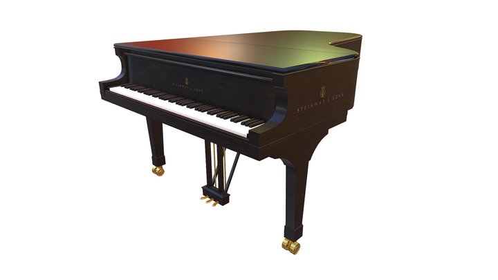 Steinway & Sons Grand Piano (Closed) 3D Model