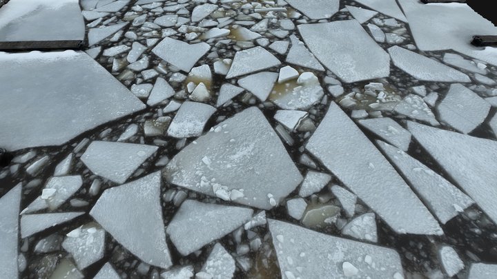 Crushed ice in Tervasaari Helsinki 3D Model
