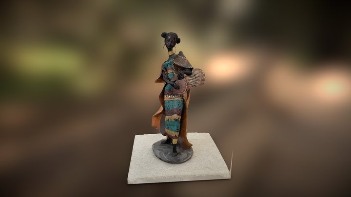 Drum Lady 3D Model