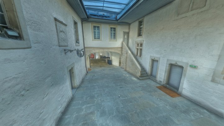 20M - Château d'Oron - cour intérieure 3D Model