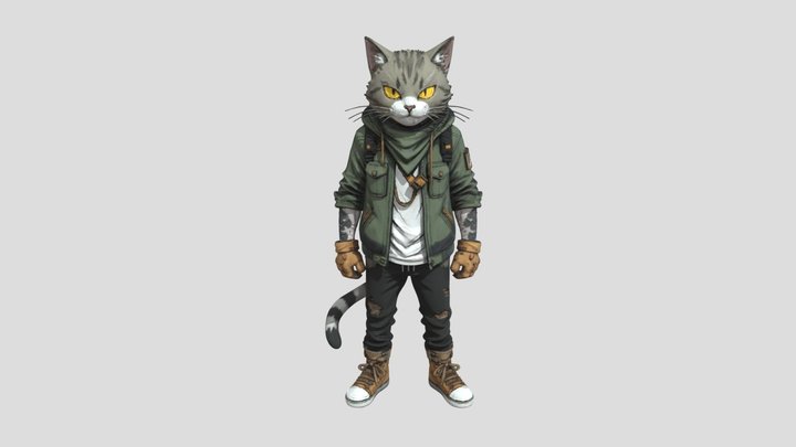 Urban Feline Rogue 3D Model