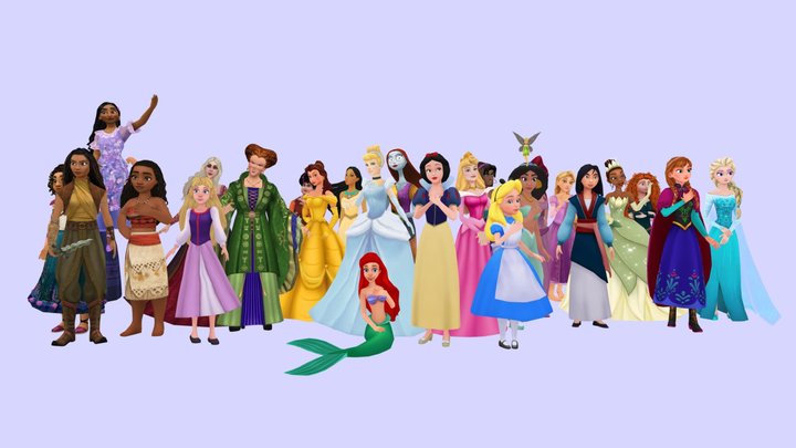 Disney Heroines 3D Model