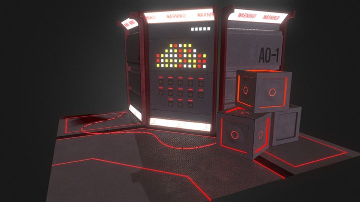 Sci-Fi_room 3D Model