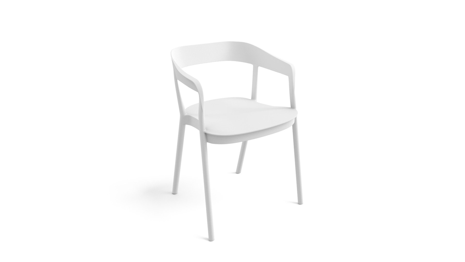 Elsie Stackable Dining Chair, White