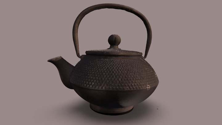 Black Teapot 3D Model