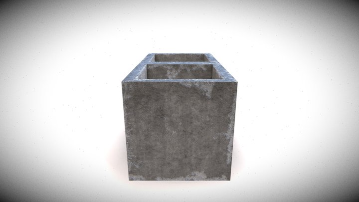 Cement Block - Industrial 3D Model