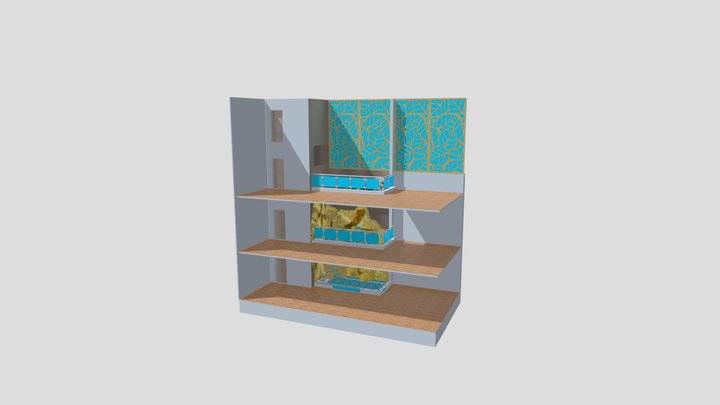 thiết kế bể cá koi 1 3D Model