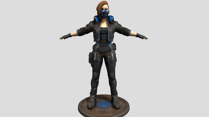 Nyx Virella - freelance enforcer – Gratis 3D-model STL