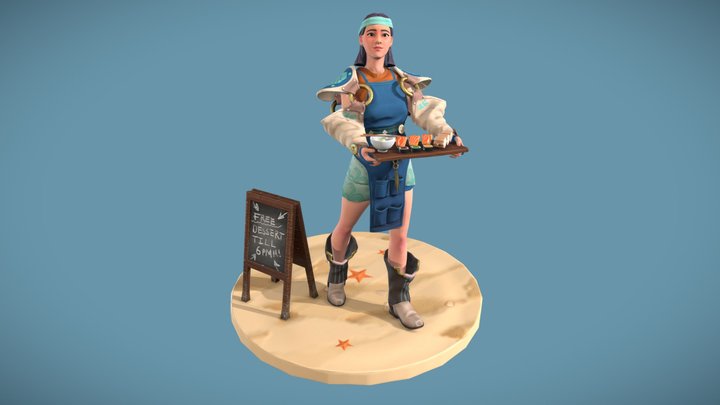 Food Seller: Serving 3D Model