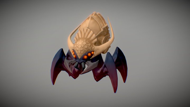 Stylized Alien Crab 3D Model