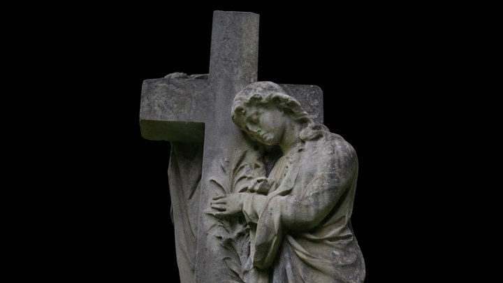 Angel and Crucifix Gravestone