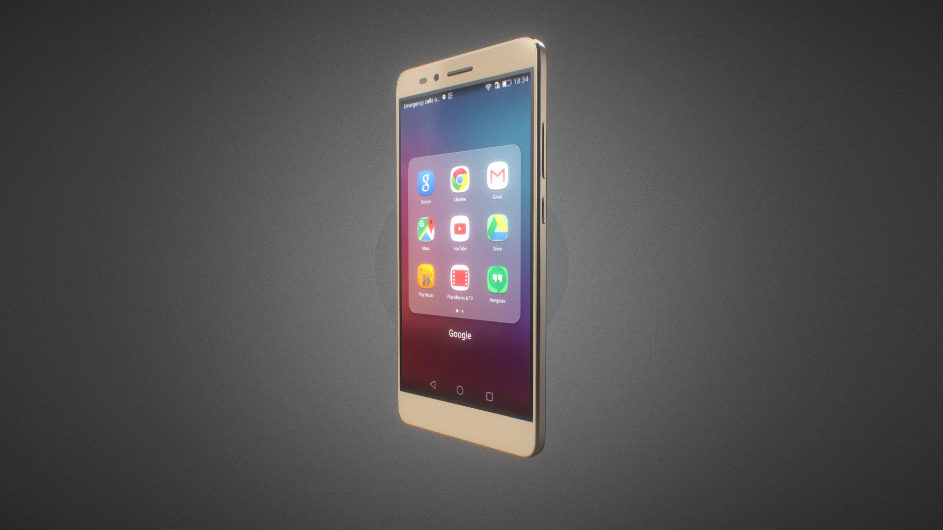 3D model Huawei Honor 5X for Element 3D - This is a 3D model of the Huawei Honor 5X for Element 3D. The 3D model is about a cell phone on a table.