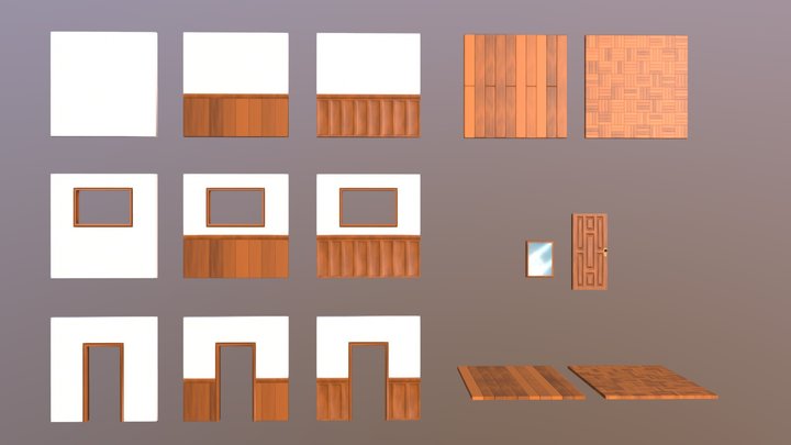 Walls Window Door 3D Model