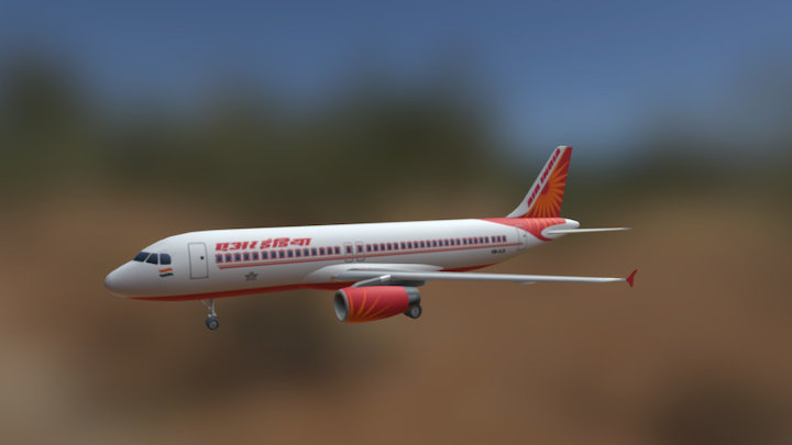 Air India A 320 3D Model