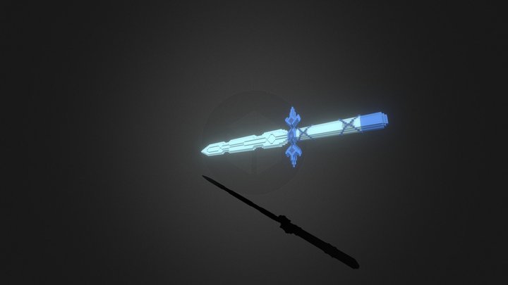 Ice Rose | Sword - Cubik Studio 3D Model