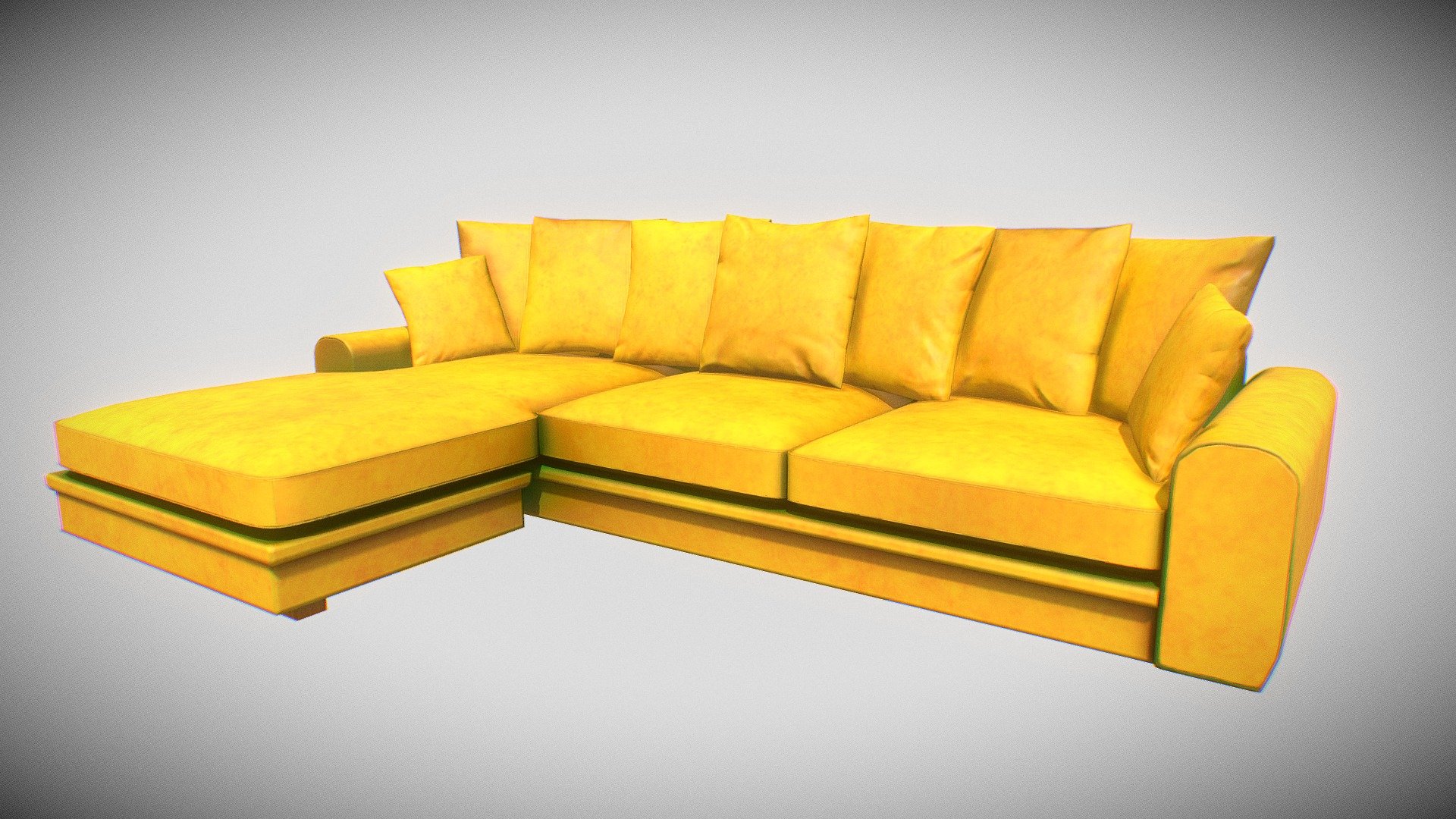Lexuz Divan Sofa 3seater With Chaise Longue Buy Royalty Free 3D