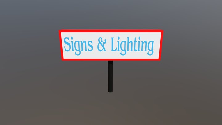 Pole Sign 3D Model