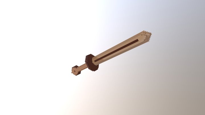 Wooden sword 3D Model