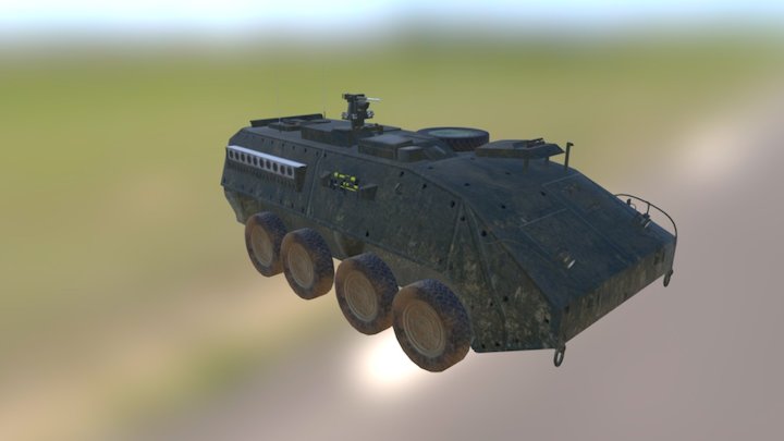Styker Vehicle 3D Model