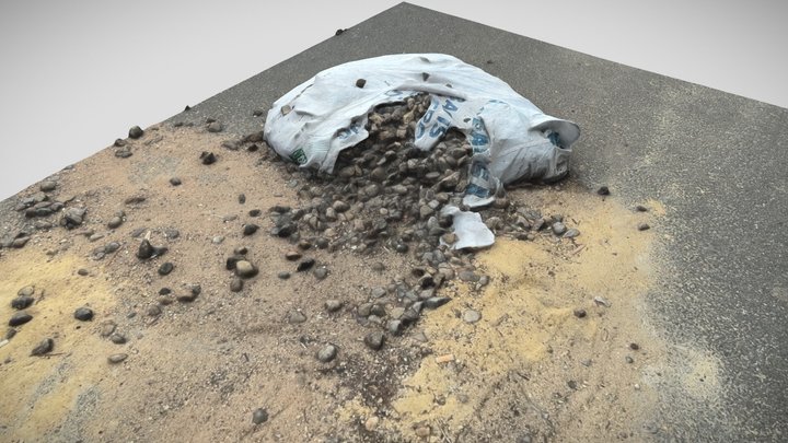 Sack of gravel scan – Free 3D Model STL