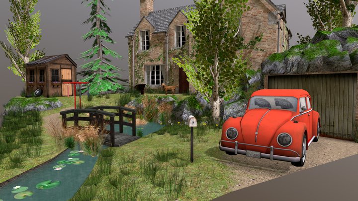 DAE Diorama - Grandma's House 3D Model