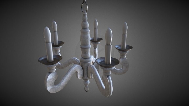 Chandelier Final Game Resolution 3D Model 3D Model