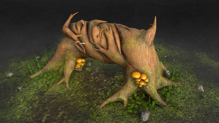 Enchanted Tree Chest 3D Model