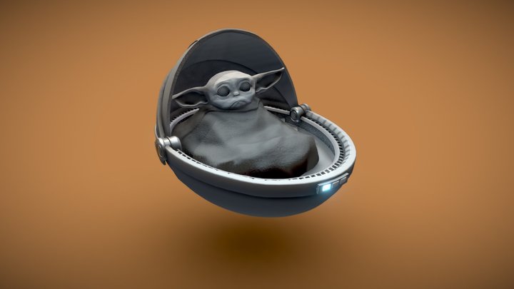 Grogu 'Baby Yoda' from the Mandalorian 3D Model