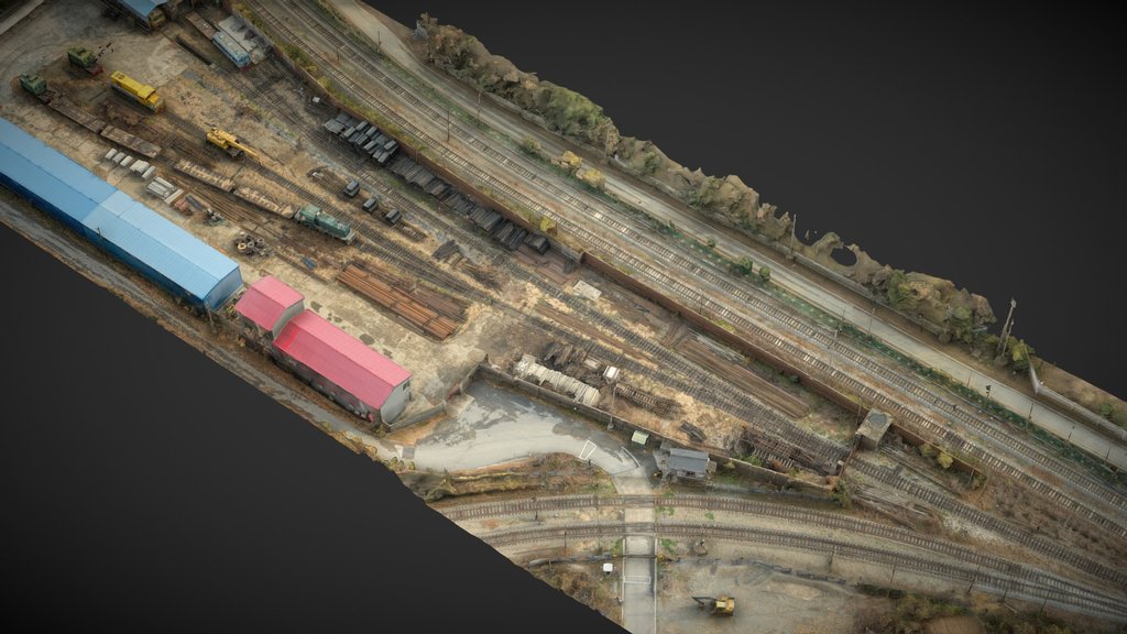 Railway maintenance depot and diesel locomotive