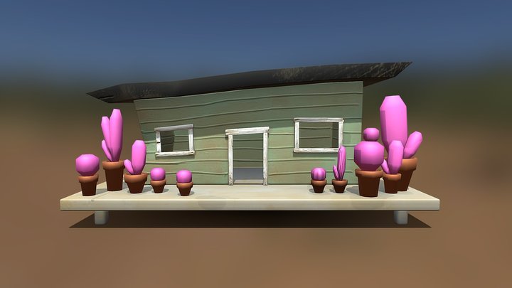 WIP desert cabin 3D Model