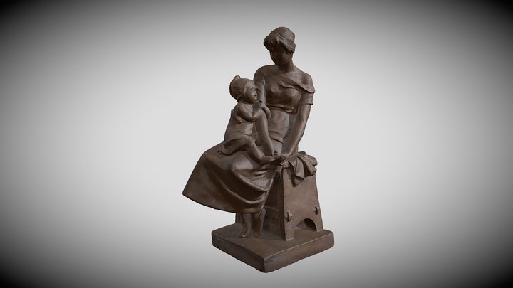 Moeder en kind 3D Model