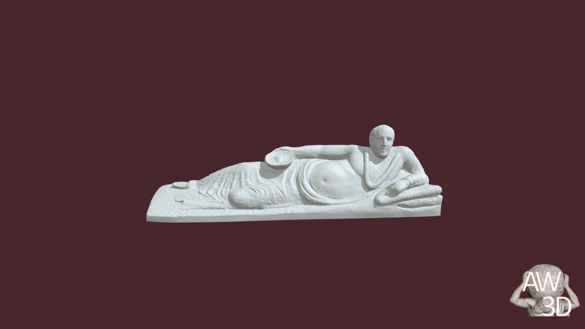 102.ID.11 Etruscan Couch Sarcophagus