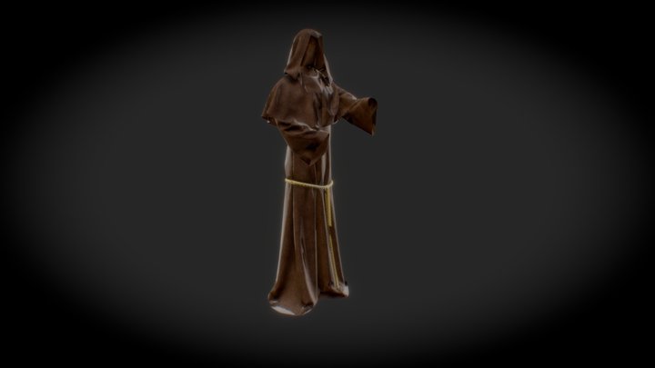 Medieval Monk Robe 3D Model