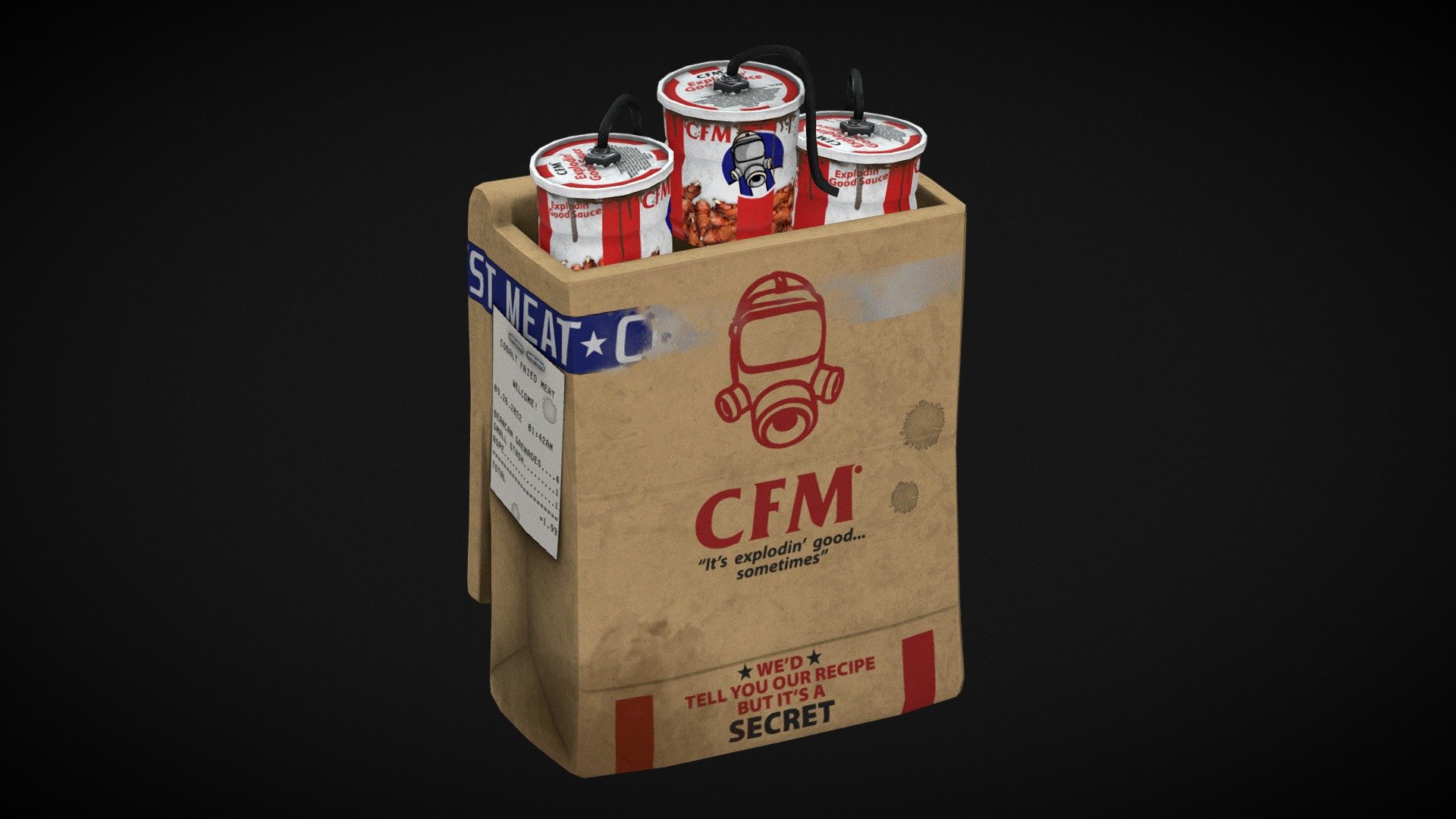 Secret Recipe Satchel Charge 3D model by ALG0R1THM (arthur_algorithm