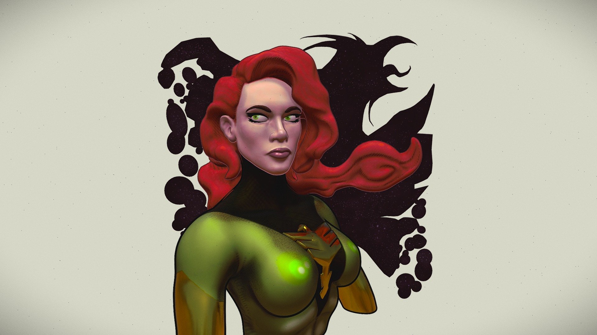 Jean Gray / Phoenix Low Poly 3D model by Carlo Sitaro