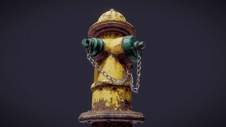 Rusty Fire Hydrant 3D Model