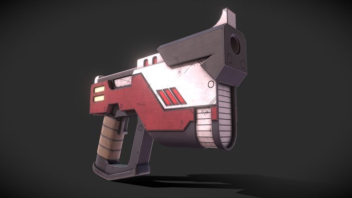 Avocato's Gun Stylized - Final Space 3D Model