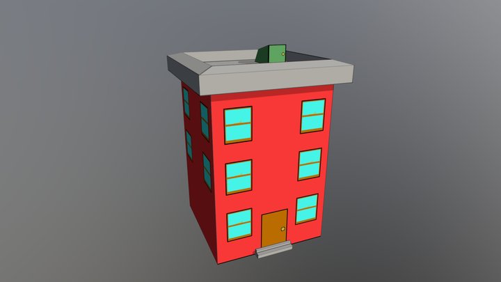 Apartment Building 3D Model