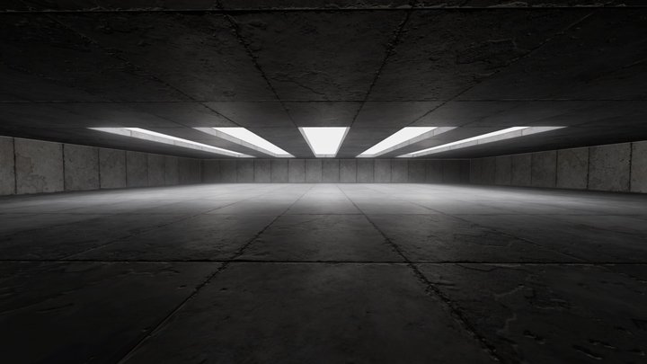 Brutalist Interior 3D Model