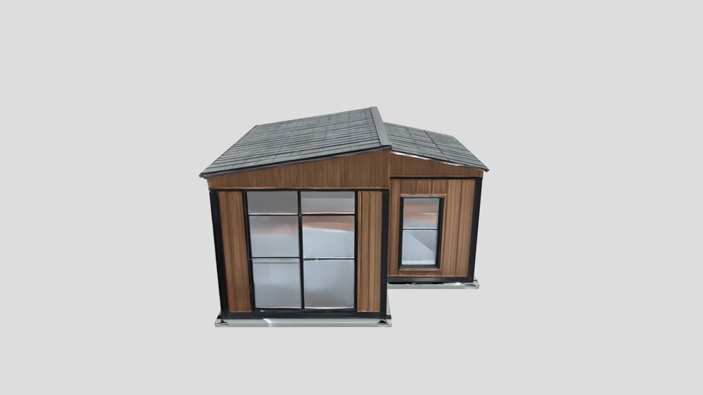 A prefabricated modular tiny house.