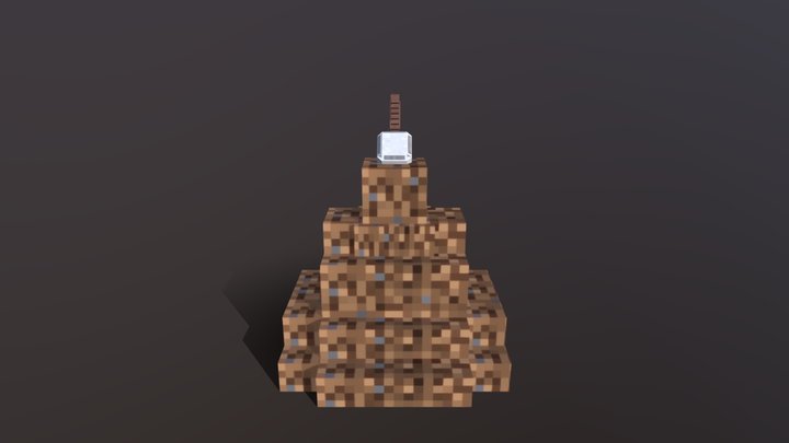 MJOLNR IN GROUND (Minecraft) 3D Model
