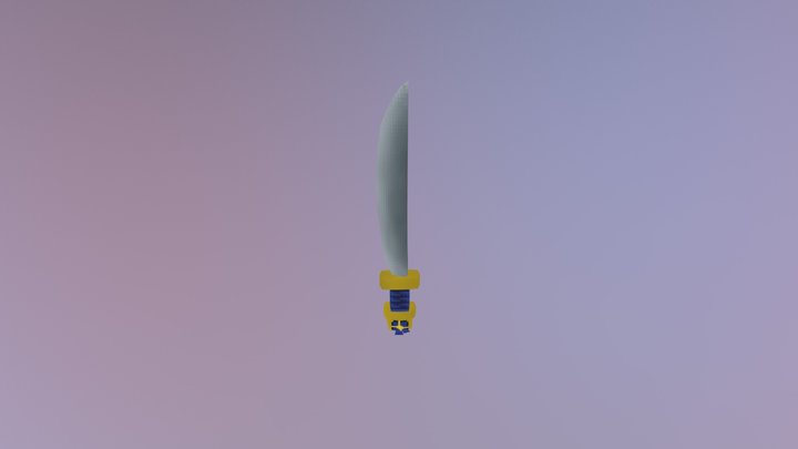 Pixel Sword 3D Model