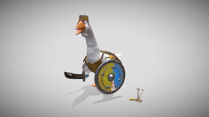 Goose Warrior 3D Model
