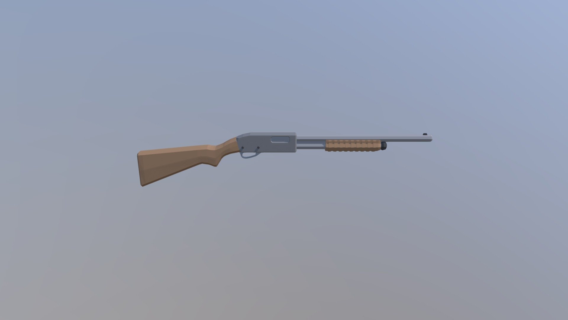Remington Shotgun Low Poly