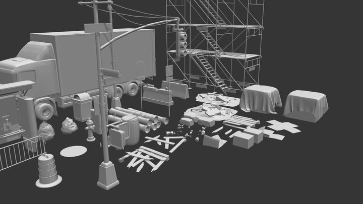 City Props 3D Model