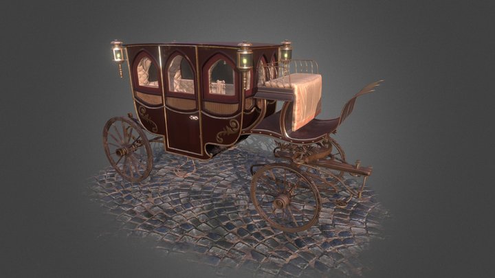 Carriege Vehicle Animation 3D Model