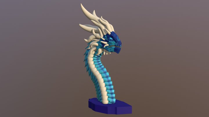 Frost Dragon(Head) 3D Model